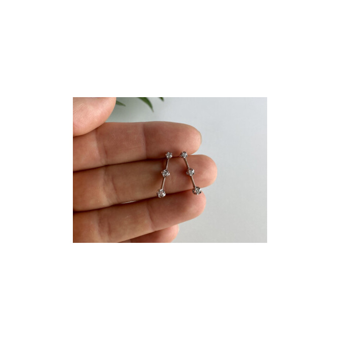 10K WHITE GOLD DIAMONDS EARRINGS