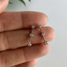 10K White Gold Diamonds Earrings