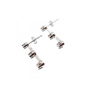 10K WHITE GOLD DIAMONDS EARRINGS