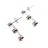 10K White Gold Diamonds Earrings