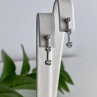 10K White Gold Diamonds Earrings
