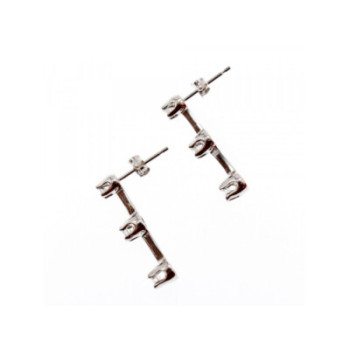 10K WHITE GOLD DIAMONDS EARRINGS