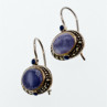 Vintage 925 Sterling Silver Agate & Marcasites Earrings