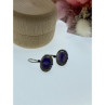 Vintage 925 Sterling Silver Agate & Marcasites Earrings
