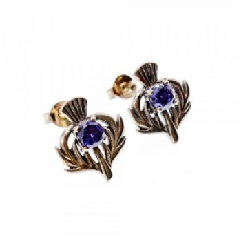 925 Sterling Silver Iolite Earrings