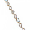 925 Sterling Silver Gold Plated Topaz Bracelet