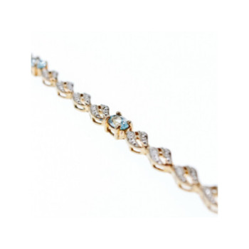 925 STERLING SILVER GOLD PLATED TOPAZ BRACELET