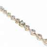 925 Sterling Silver Gold Plated Topaz Bracelet