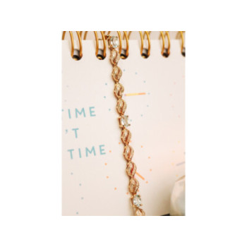 925 STERLING SILVER GOLD PLATED TOPAZ BRACELET