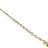 925 Sterling Silver Gold Plated Topaz Bracelet