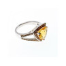 925 STERLING SILVER HELIODOR & HESSONITE RING SIZE 7