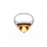 925 STERLING SILVER HELIODOR & HESSONITE RING SIZE 7