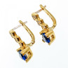 925 Sterling Silver Gold Plated Alpanite & CZ Earrings Turkey