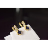 925 Sterling Silver Gold Plated Alpanite & CZ Earrings Turkey