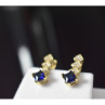 925 Sterling Silver Gold Plated Alpanite & CZ Earrings Turkey