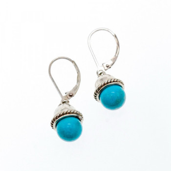 925 Sterling Silver Turquoise Earrings