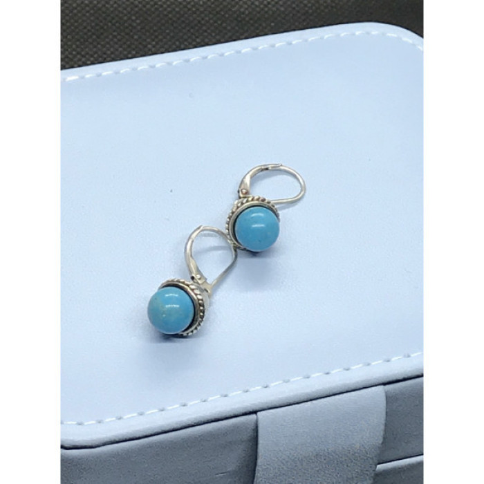 925 Sterling Silver Turquoise Earrings
