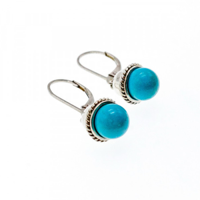 925 Sterling Silver Turquoise Earrings