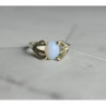 925 Sterling Silver Opal Ring Size 6.5
