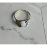 925 Sterling Silver Opal Ring Size 6.5