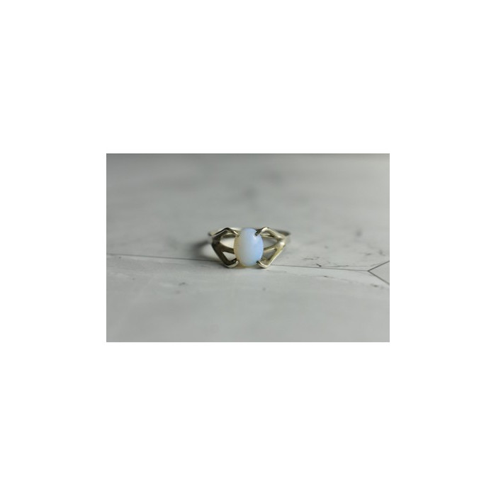 925 Sterling Silver Opal Ring Size 6.5