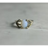 925 Sterling Silver Opal Ring Size 6.5