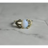 925 Sterling Silver Opal Ring Size 6.5