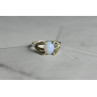 925 Sterling Silver Opal Ring Size 6.5