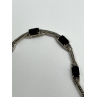 925 STERLING SILVER  AGATE & MARCASITE BRACELET