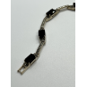 925 STERLING SILVER  AGATE & MARCASITE BRACELET