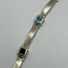 925 Sterling Silver Peridot, Tourmaline, Topaz & Citrine Bracelet