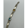 925 STERLING SILVER  PERIDOT, TOURMALINE, TOPAZ & CITRINE BRACELET