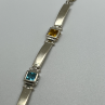 925 Sterling Silver Peridot, Tourmaline, Topaz & Citrine Bracelet
