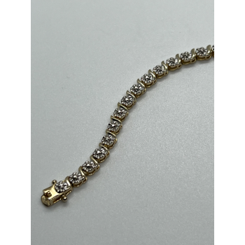 925 STERLING SILVER GOLD PLATED CHARM  BRACELET