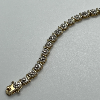 925 Sterling Silver Gold Plated Charm Bracelet