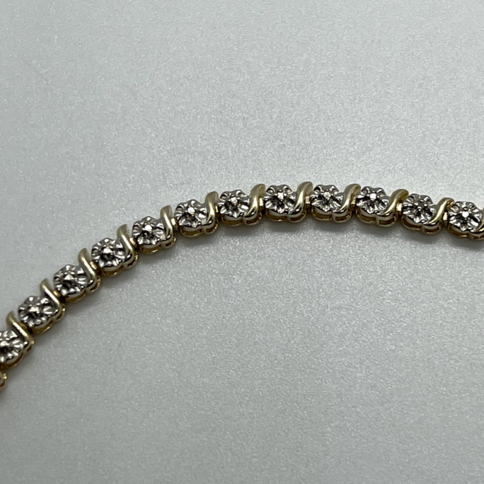 925 Sterling Silver Gold Plated Charm Bracelet