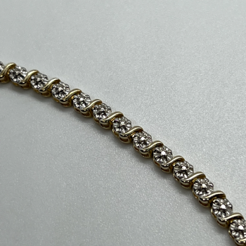 925 Sterling Silver Gold Plated Charm Bracelet