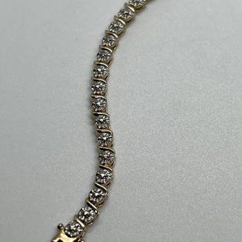 925 Sterling Silver Gold Plated Charm Bracelet
