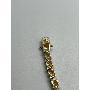 925 STERLING SILVER GOLD PLATED CHARM  BRACELET