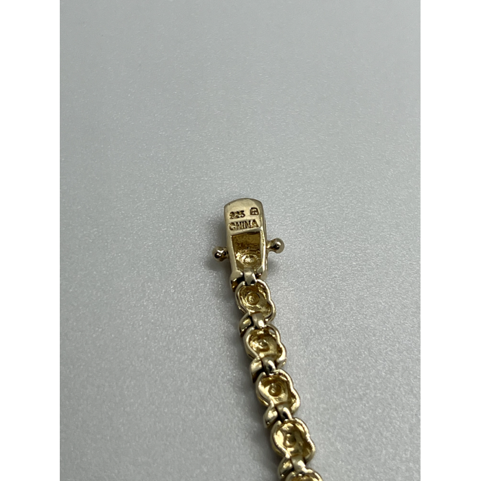 925 STERLING SILVER GOLD PLATED CHARM  BRACELET