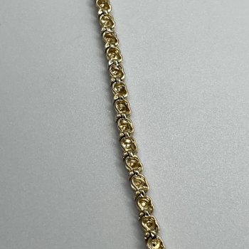 925 Sterling Silver Gold Plated Charm Bracelet