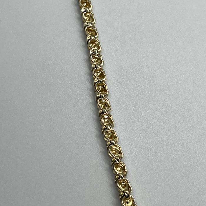 925 Sterling Silver Gold Plated Charm Bracelet