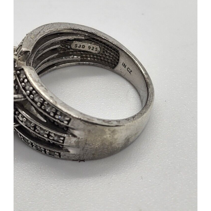 925 Sterling Silver Topaz Ring Size 7