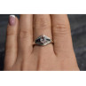 925 Sterling Silver Morganite & Jewelry Glass Ring Size 8