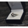 925 Sterling Silver Morganite & Jewelry Glass Ring Size 8