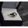 925 Sterling Silver Morganite & Jewelry Glass Ring Size 8