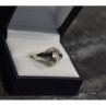 925 Sterling Silver Morganite & Jewelry Glass Ring Size 8