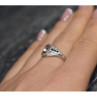 925 Sterling Silver Morganite & Jewelry Glass Ring Size 8