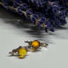 925 Sterling Silver Amber Earrings