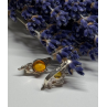 925 Sterling Silver Amber Earrings